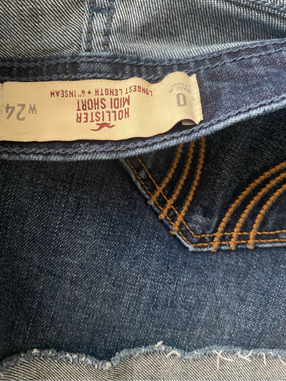 Hollister Vintage Y2K Low Rise Jean Short - Picture 3 of 4